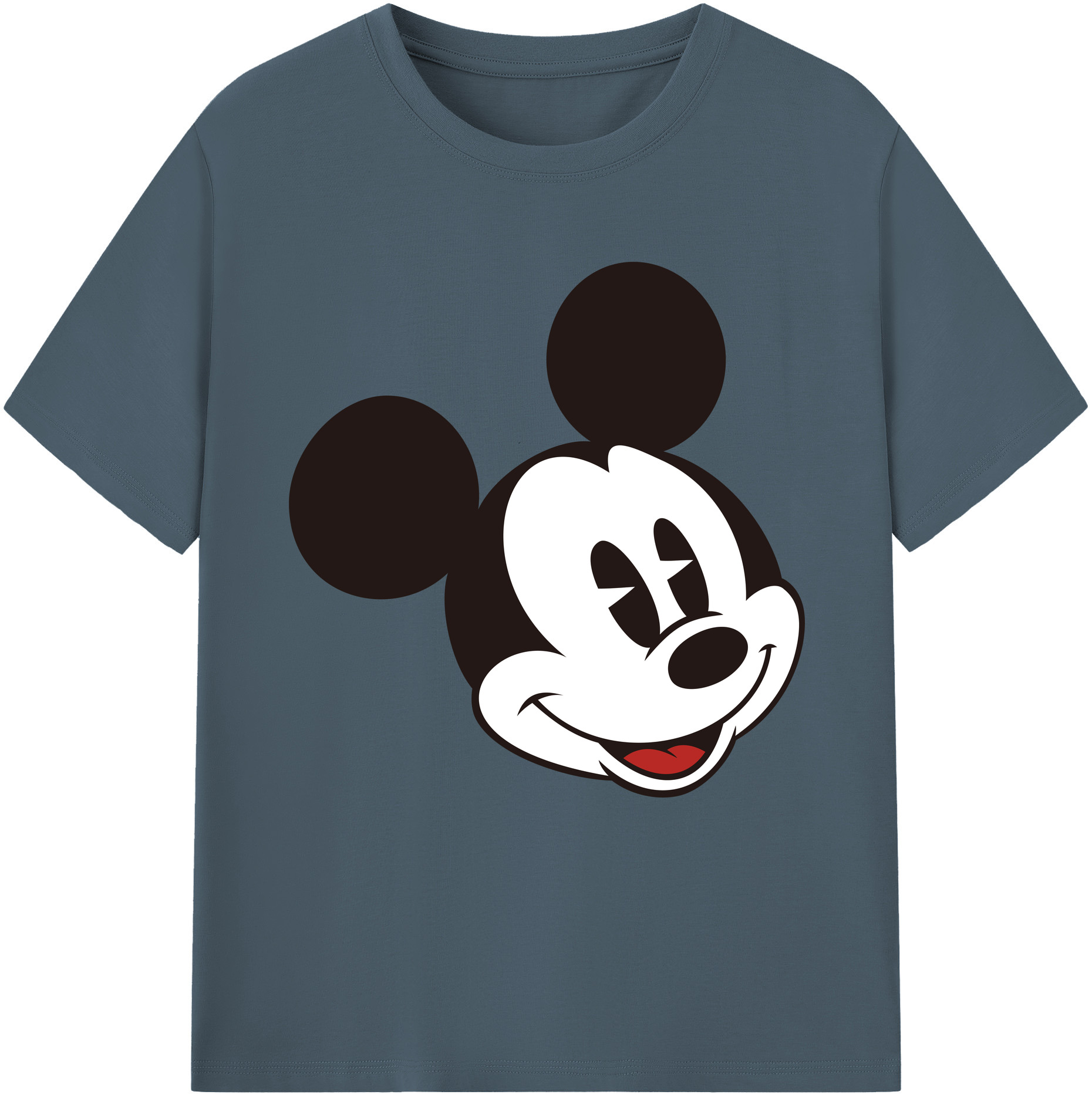 （画像用） ミッキーマウス Mickey Mouse 綿100％半袖Tシャツ（フロントプリント）